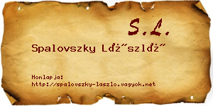Spalovszky László névjegykártya