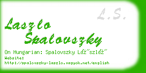 laszlo spalovszky business card